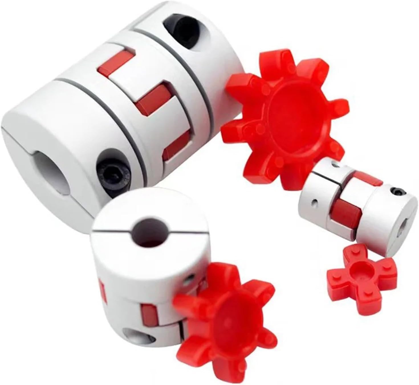 D25L35 Aluminum Two-Jaw Flexible Coupling - High-Temperature Motor Connector for 5mm-14mm Shafts(10x10mm)