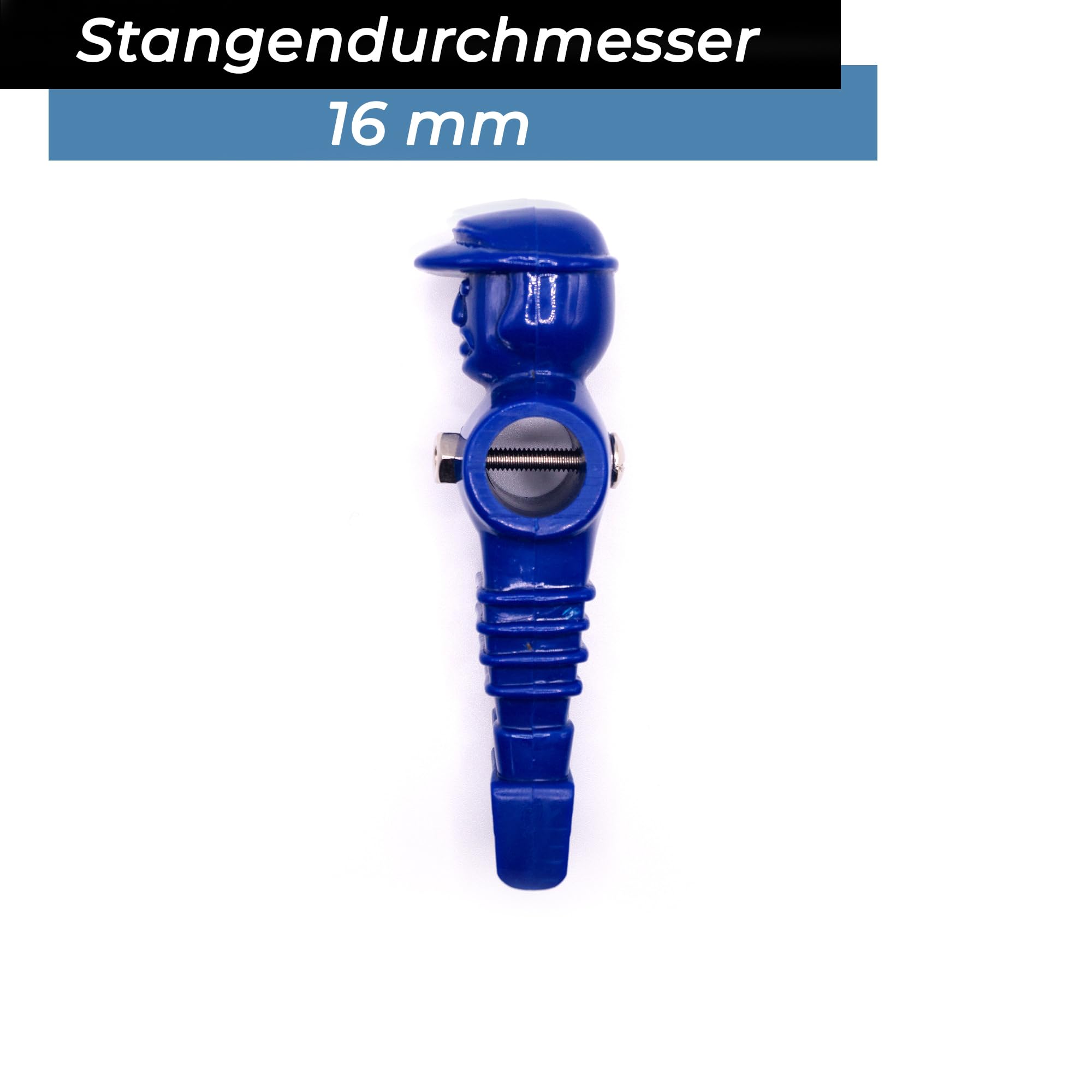 Kickerfigur MasterCup Tournament Soccer-Figur für Profispieler passend alle Tischkicker-Stangen mit Ø 16 mm gerillte griffige Fußfläche robust Team Set 22 Figuren inkl. Schrauben und Muttern