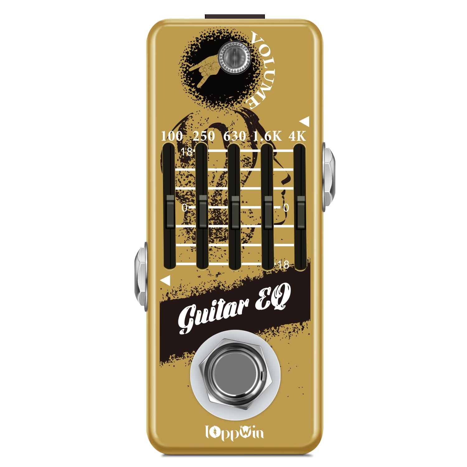 Pedali per chitarra, pedale equalizzatore grafico a 5 bande con controllo del livello principale, True Bypass e guscio in metallo
