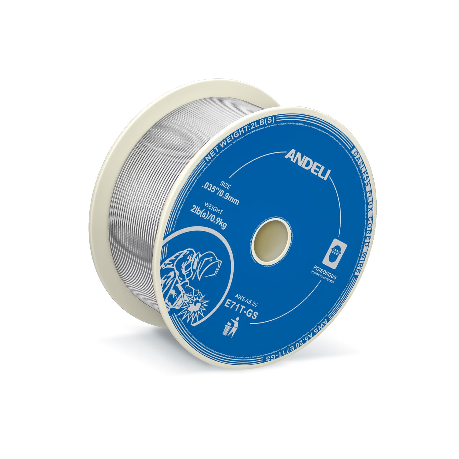 ANDELI Gasless Flux Core Welding Wire, E71TGS .035