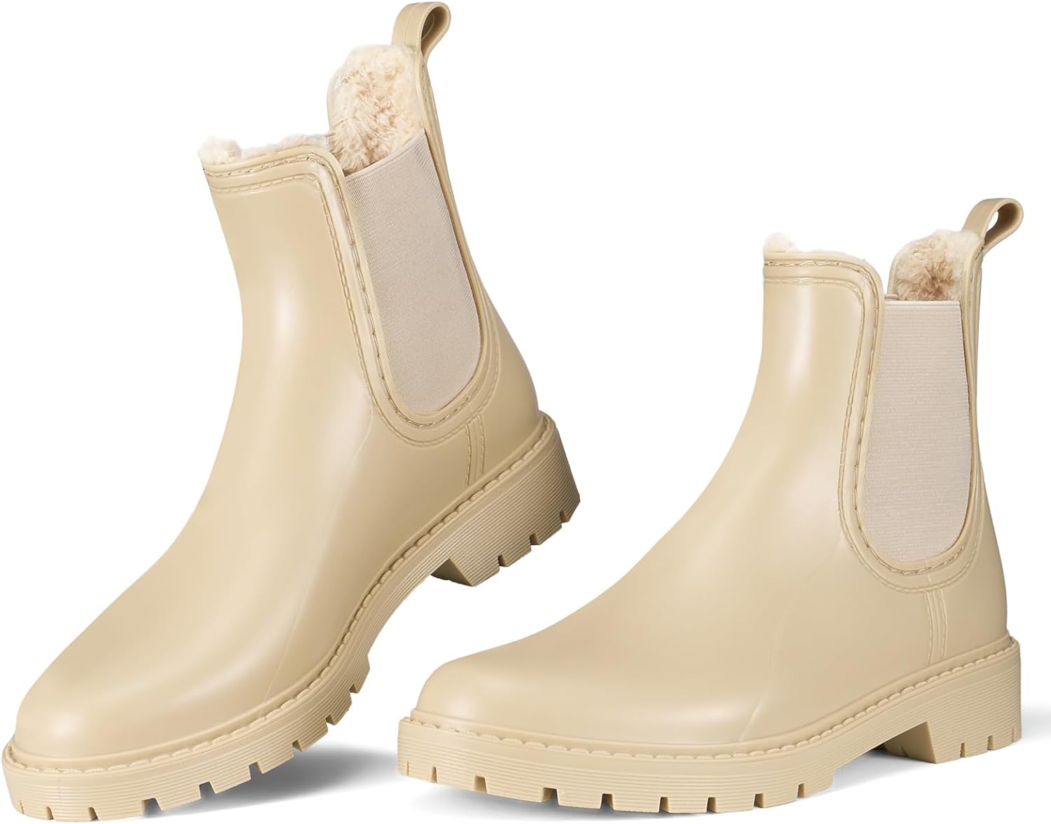 HISEA Winter Rain Boots for Women Waterproof, Womens Insulated Snow Boots Warm, Fur Lined Chelsea Ankle Booties for Autumn and Winter Outdoor Garden Farm Work - Image 4