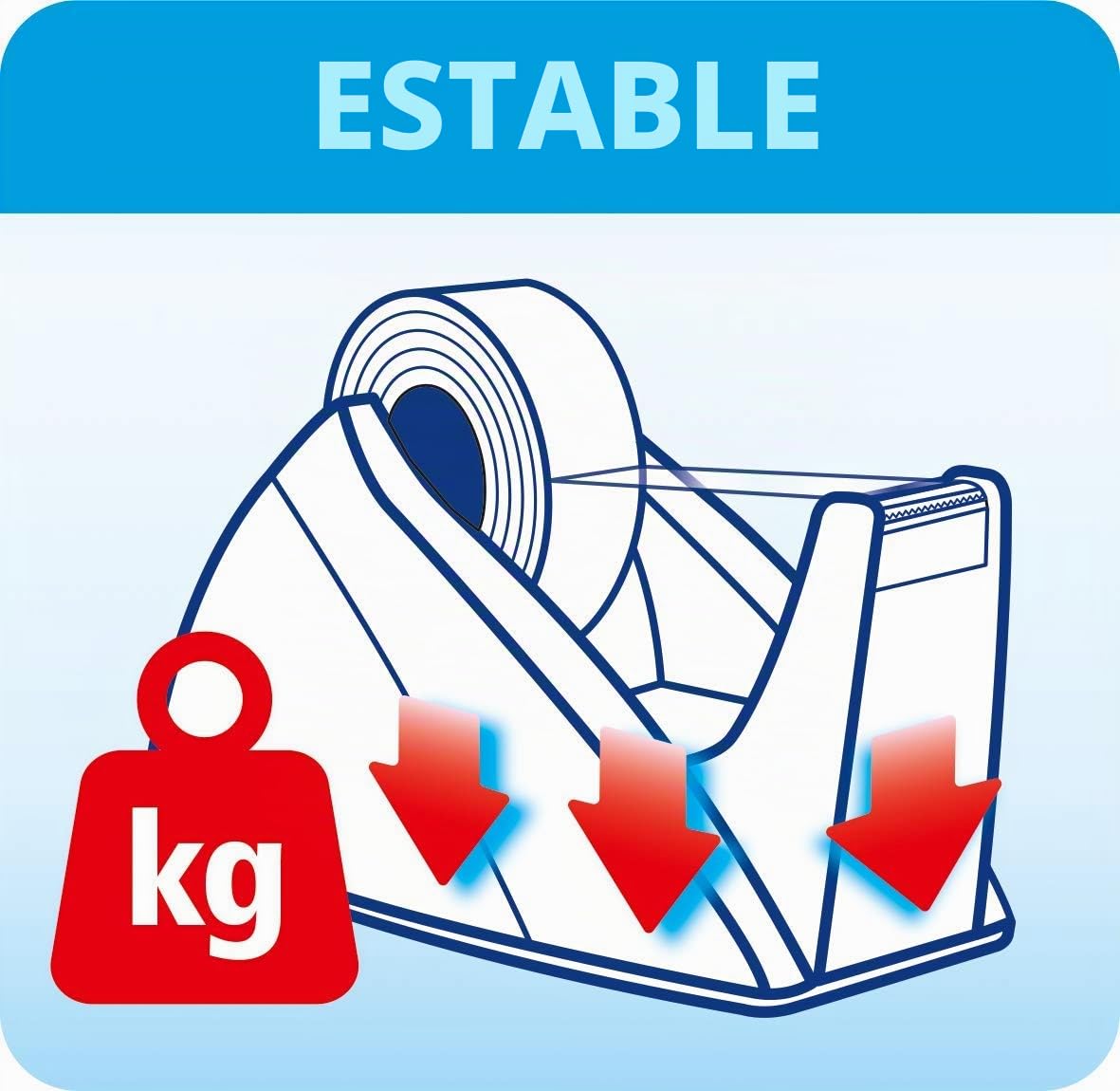 Dispensador de cinta tesa Easy Cut® Professional para escritorio - ergonómico, muy estable, negro