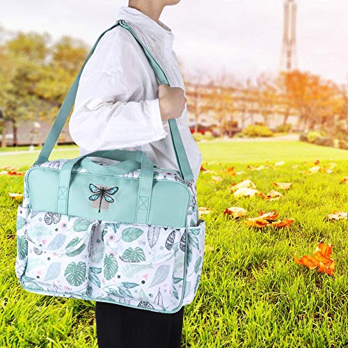 Zerodis Große Kapazität Handtasche multifunktionale wasserdichte Reise Umhängetasche Stilvolle große geräumige Babywindel Wickeltasche für Mama(B)