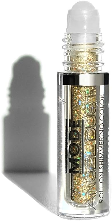 Mode Angel Dust Roll On Glitter The HIGH Life Holographic Gold Sparkling High Performance 3D Loose Glitters for Face and Body, Spill Proof Bottle, Cruelty Free, Vegan, Made in NY USA