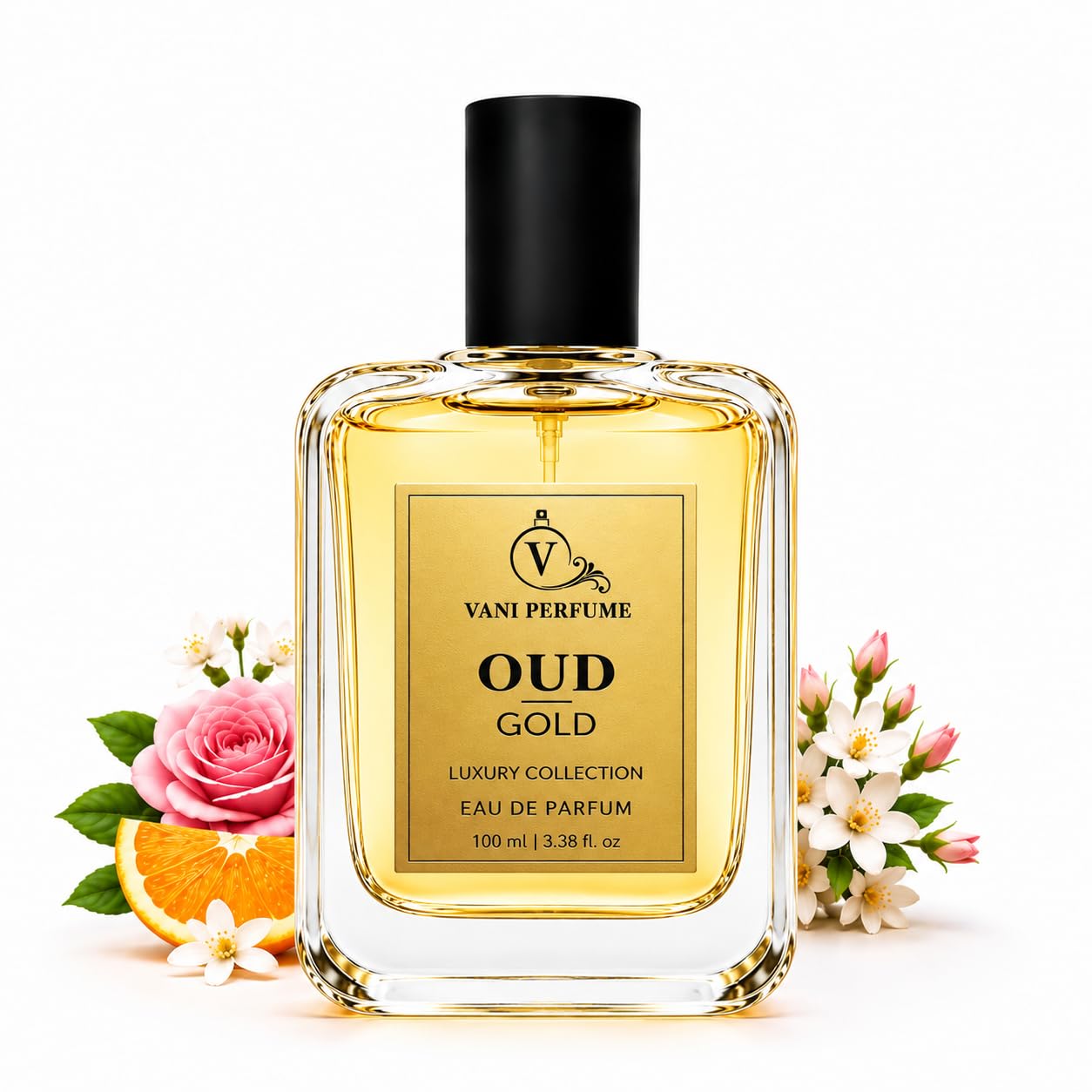 VANI PERFUME Oud Gold Eau De Parfum 50 ml | Premium Long Lasting Luxury Fragrance | Woody Amber Citrus Scent | Perfume Spray for Men & Women-image-34