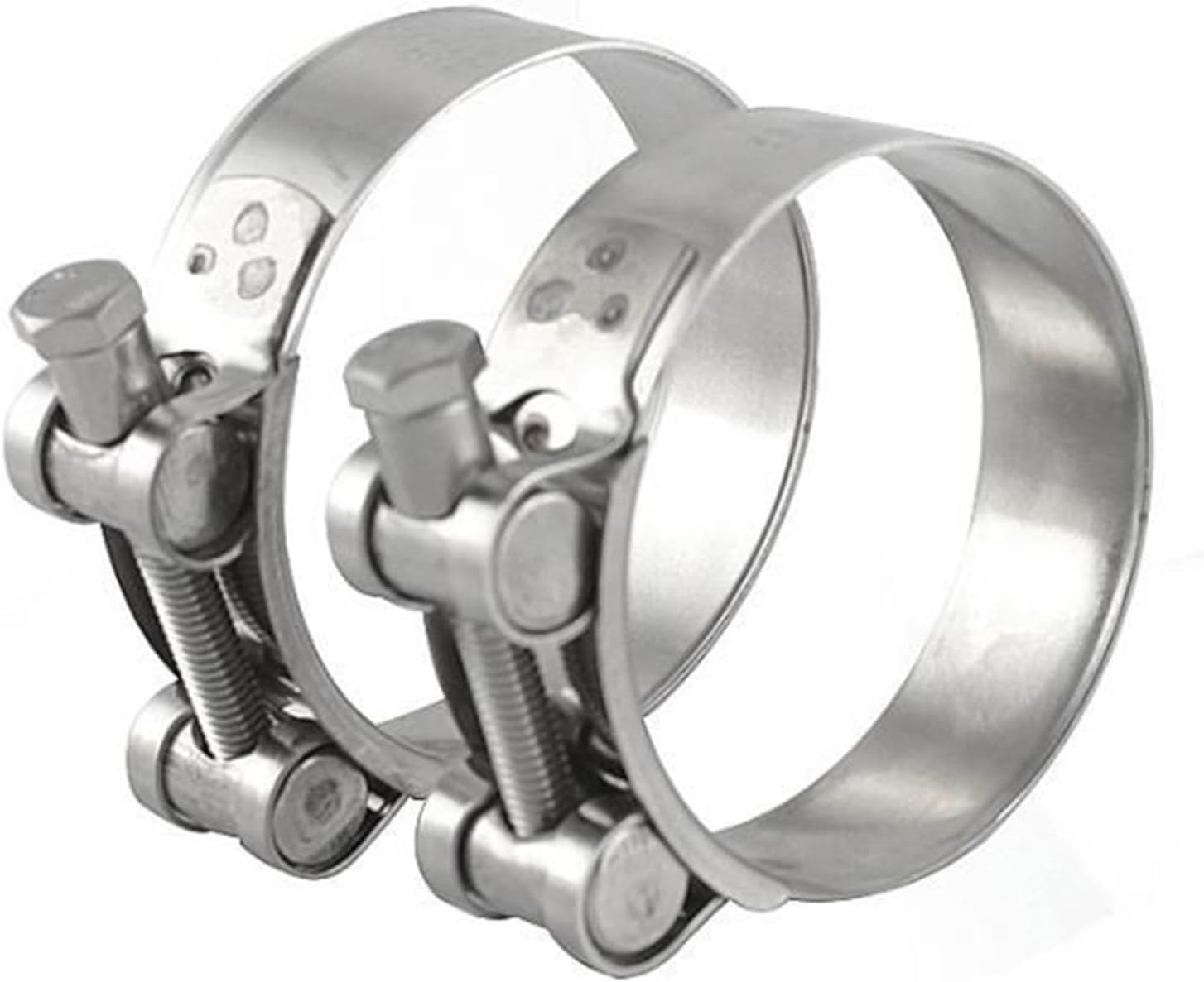 Hose Clamps 10pcs Stainless Steel Hose Clamps Heavy Duty T Bolt Exhaust Pipe Clips Tube Fixing Clamps Metal Fastener For Hose Connections(36-39mm)