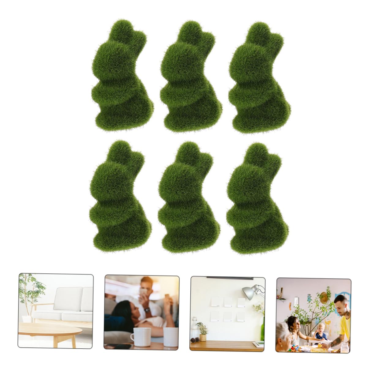 ABOOFAN 24pièces Décoration De Pâques Modèle De Lapin Ornements pour Fête Et Maison Accessoires De Table Détails Délicats