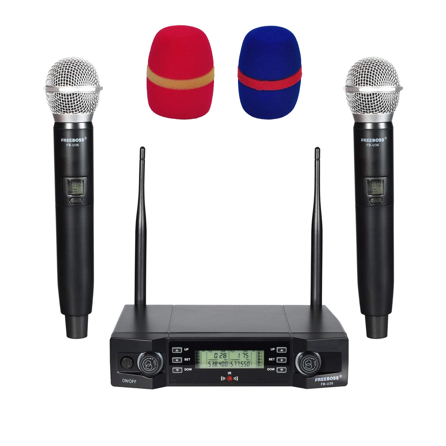 Wireless Microphone System Freeboss Selectable Frequency Channels