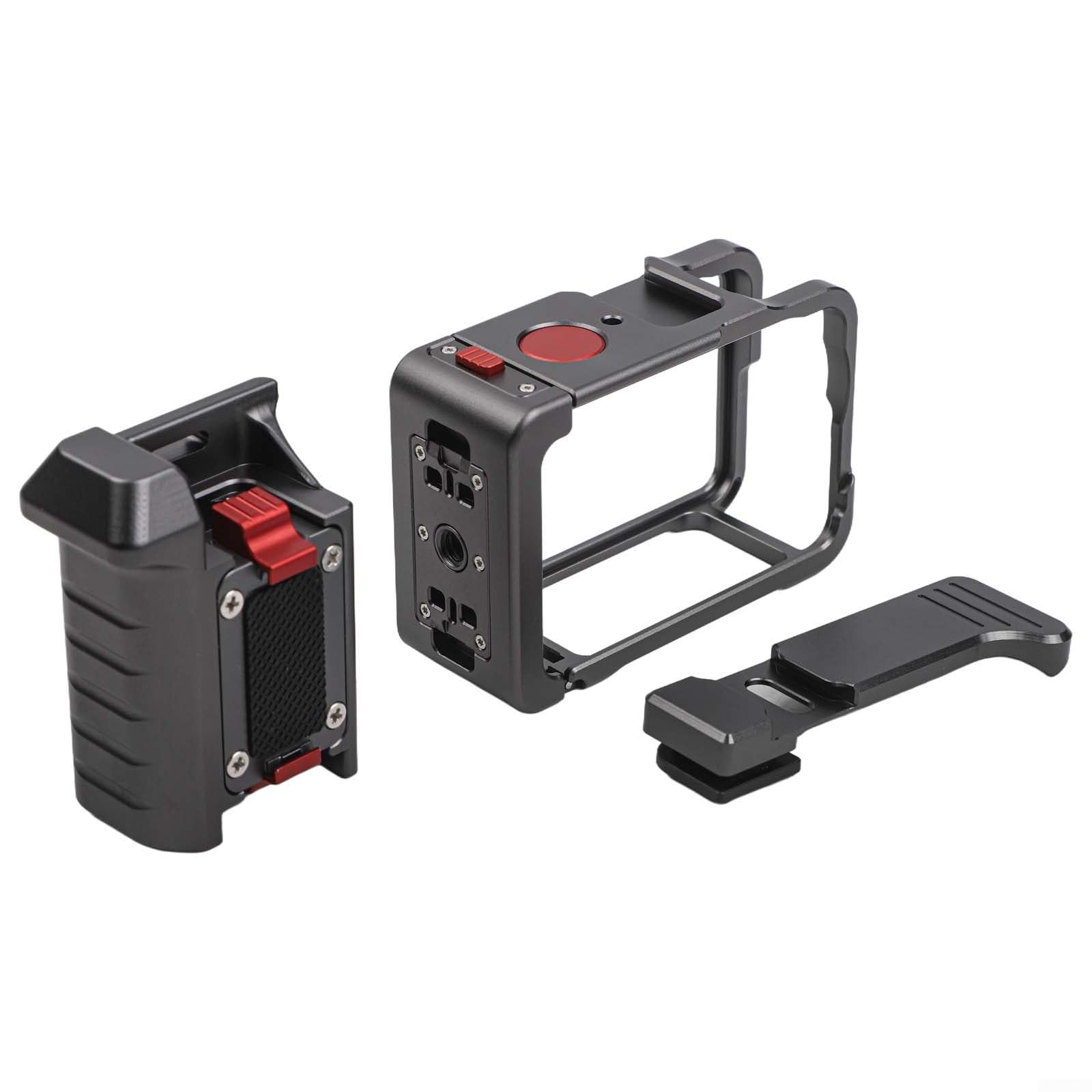 Kit impugnatura ergonomica in alluminio con sgancio rapido e scarpa fredda compatibile con Osmo Action 6