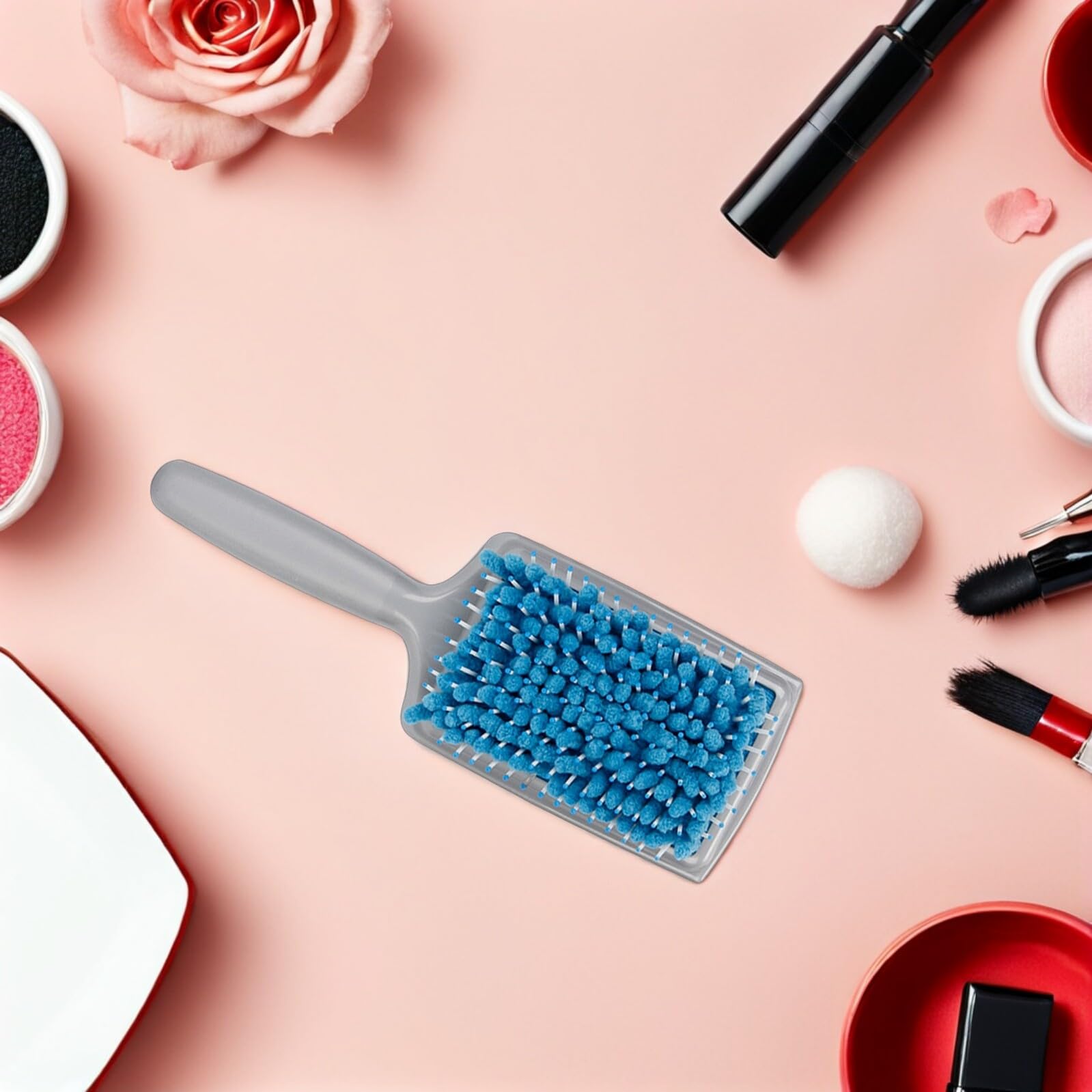 Ipetboom Peine Absorbente de Agua y Diseño Desenredante Azul para Secado Rápido del Cabello Material Abs Adecuado para Cabello Rizado y Seco