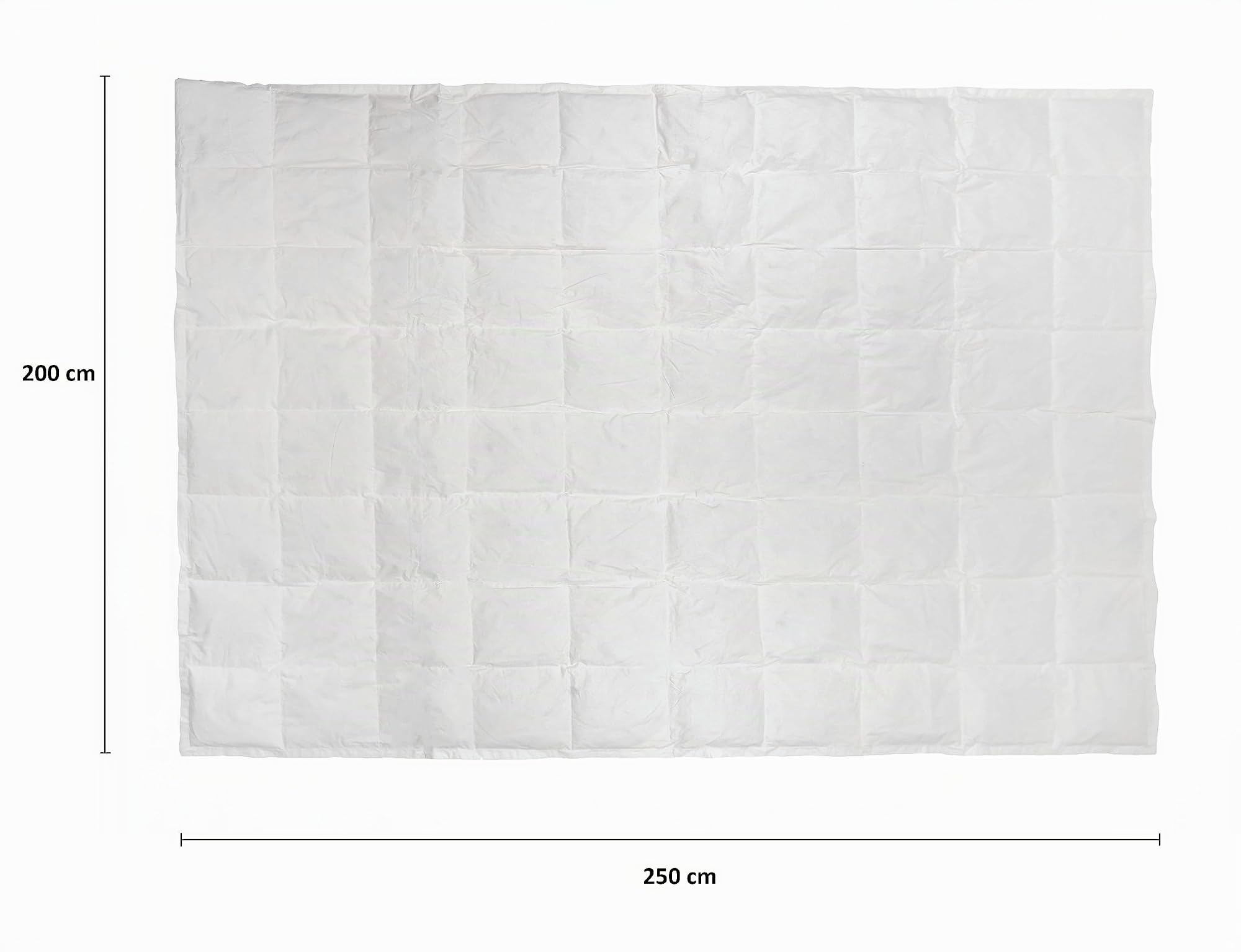 Piumino D'oca Aspen Matrimoniale 4 Stagioni, Imbottitura 50% Piumino-50% Piumette, Fodera 100% Cotone, Misure 250x200 cm