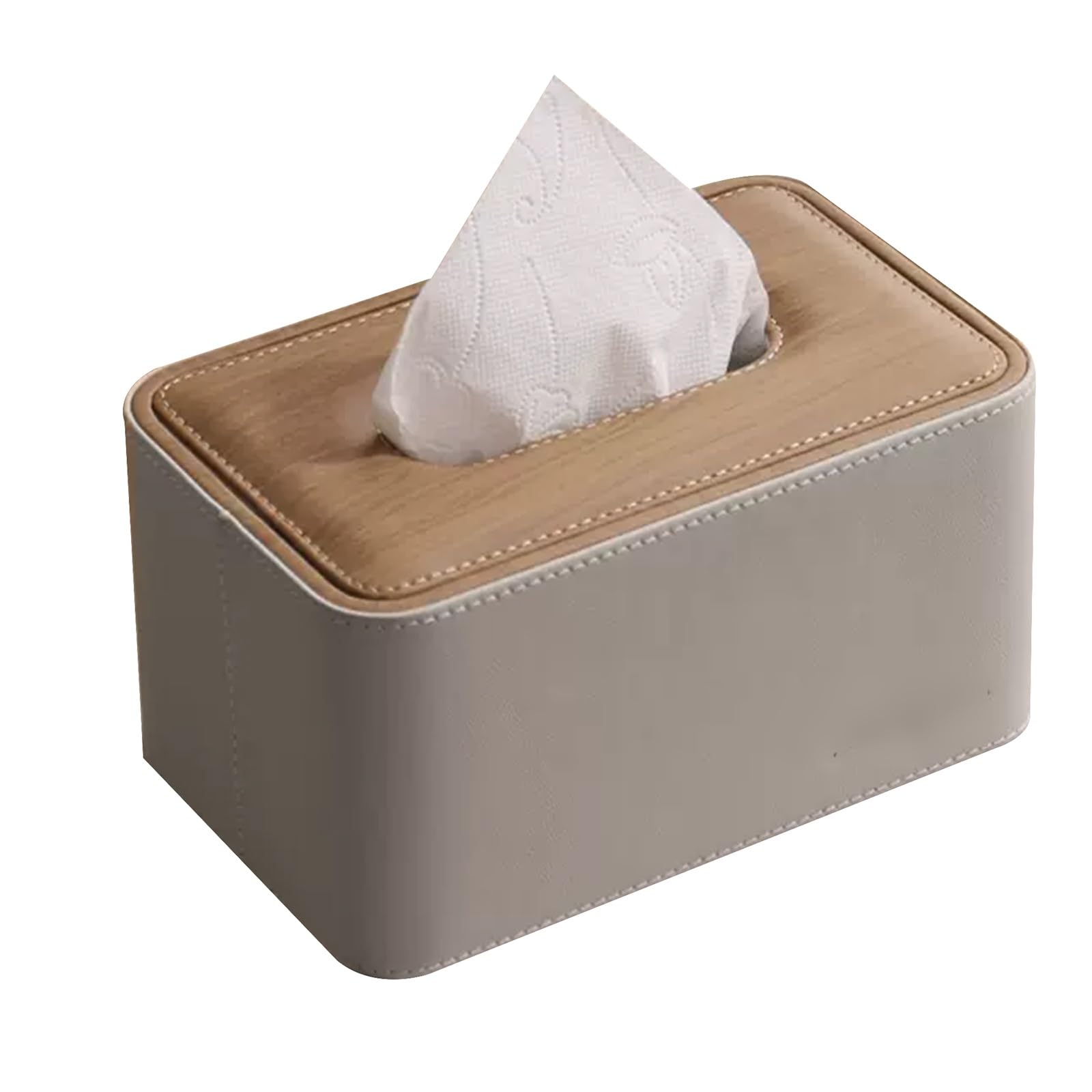GLETSF Tissue Box Cover Holder, Durable Tissue Rack Durable Paper Towel Holder Bathroom Tissue Holder Dispenser And Simple Tissue Box Organizer For Vanity Home Office Gift Sturd-Grey-Multicolored