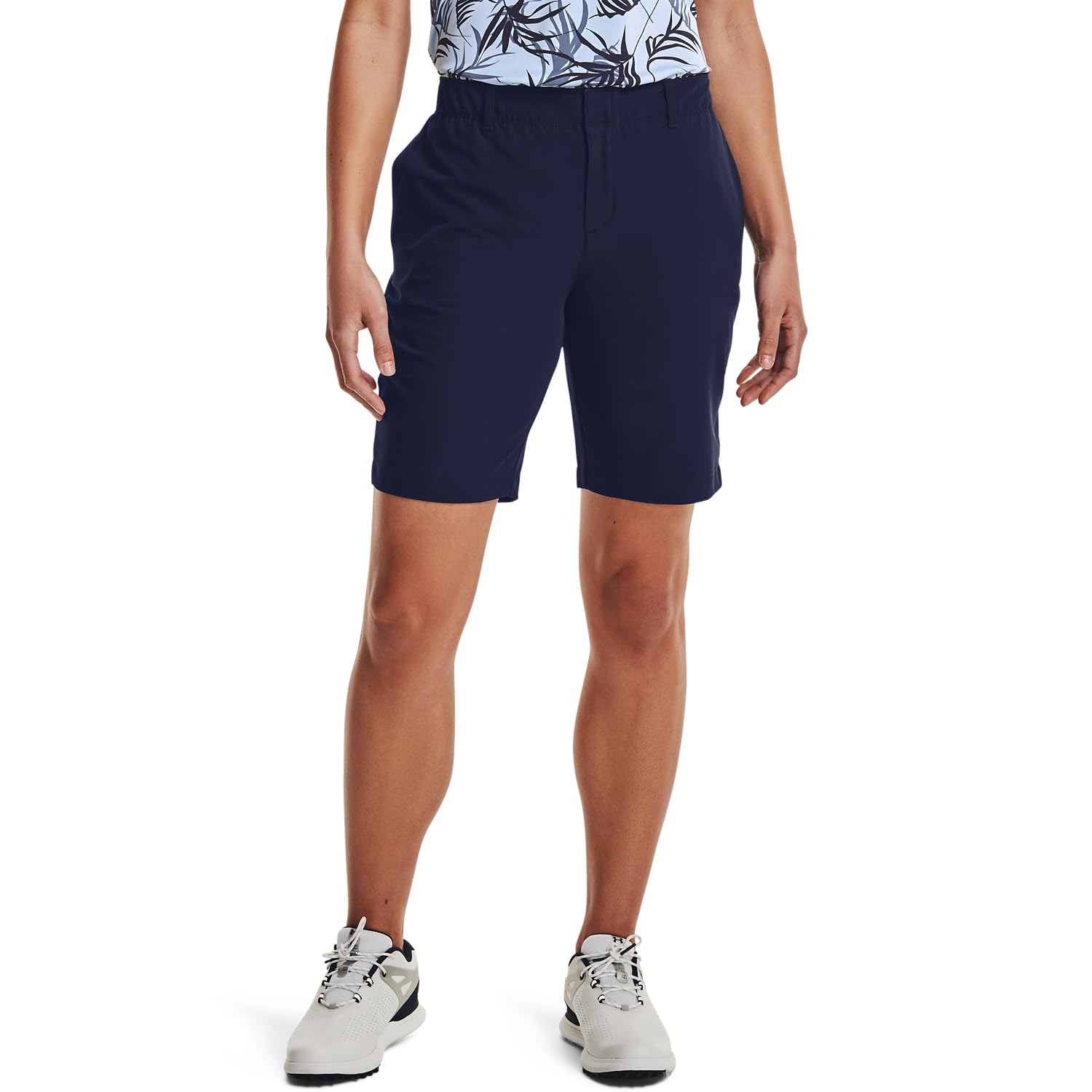 Under Armour Women's Navy Ua Links Shorts, Midnight (410)/Jet Gray, 12