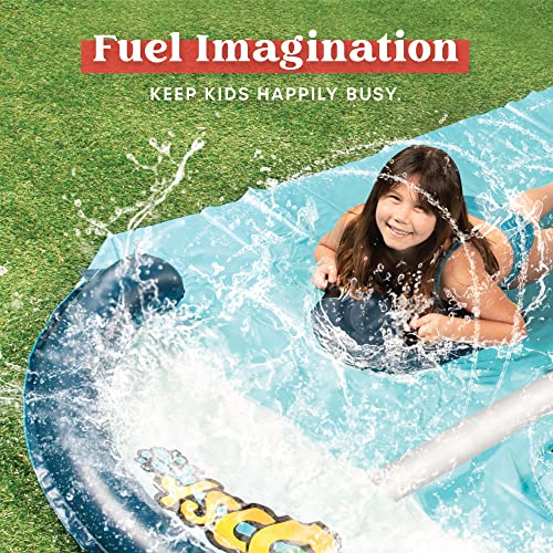 Sloosh 20Ft Double Water Slide With 2 Boogie Boards Lawn Water Slide For Kids Backyard Slip Waterslides Summer Water Toy Fun20 Ft X 61 In #TOP4