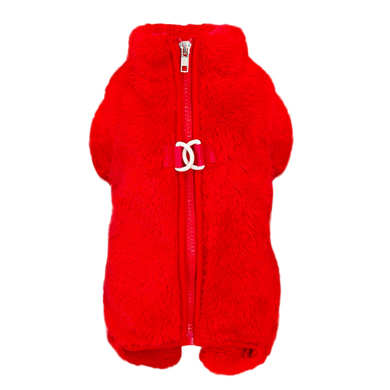 Izefia Dog Sweater Clothes Apparel Fleece Woolen Sweaters Onesie Winter Warm Sweat Shirt 4 Legs Jumpsuit Pajamas Trendy Pet Face Pattern Sweater for Small Dog Medium Cat Red XL — image 1