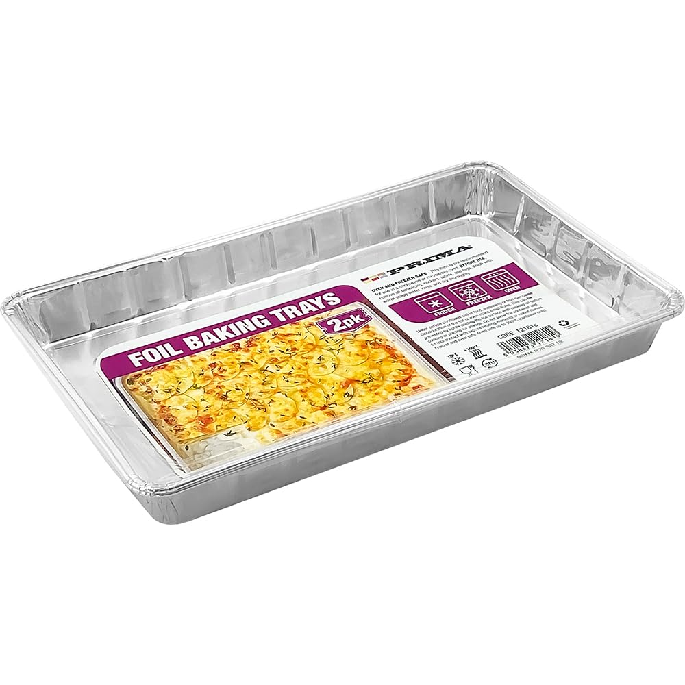 Pack of 16 Foil Baking Trays - Strong Aluminium Foil | Trays Ideal for Baking, BBQ, Roasting, Grilling, & Food Storage | Suitable for Home, Kitchen & Restaraunts