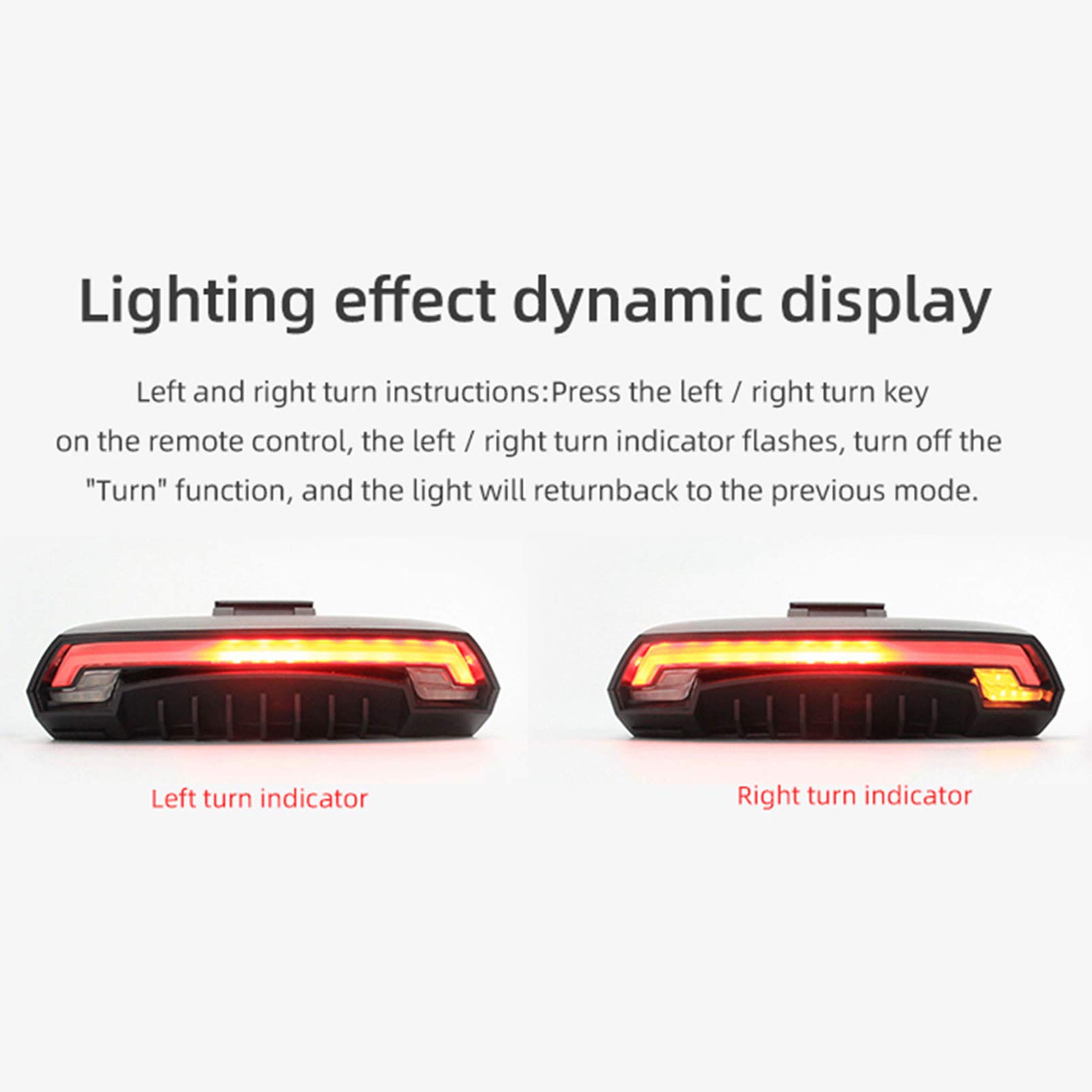 KOCAN X5 Vélo Arrière Lumière Vélo À Distance sans Fil Lumière Clignotant LED Faisceau USB Chargeable Vélo Feu Arrière