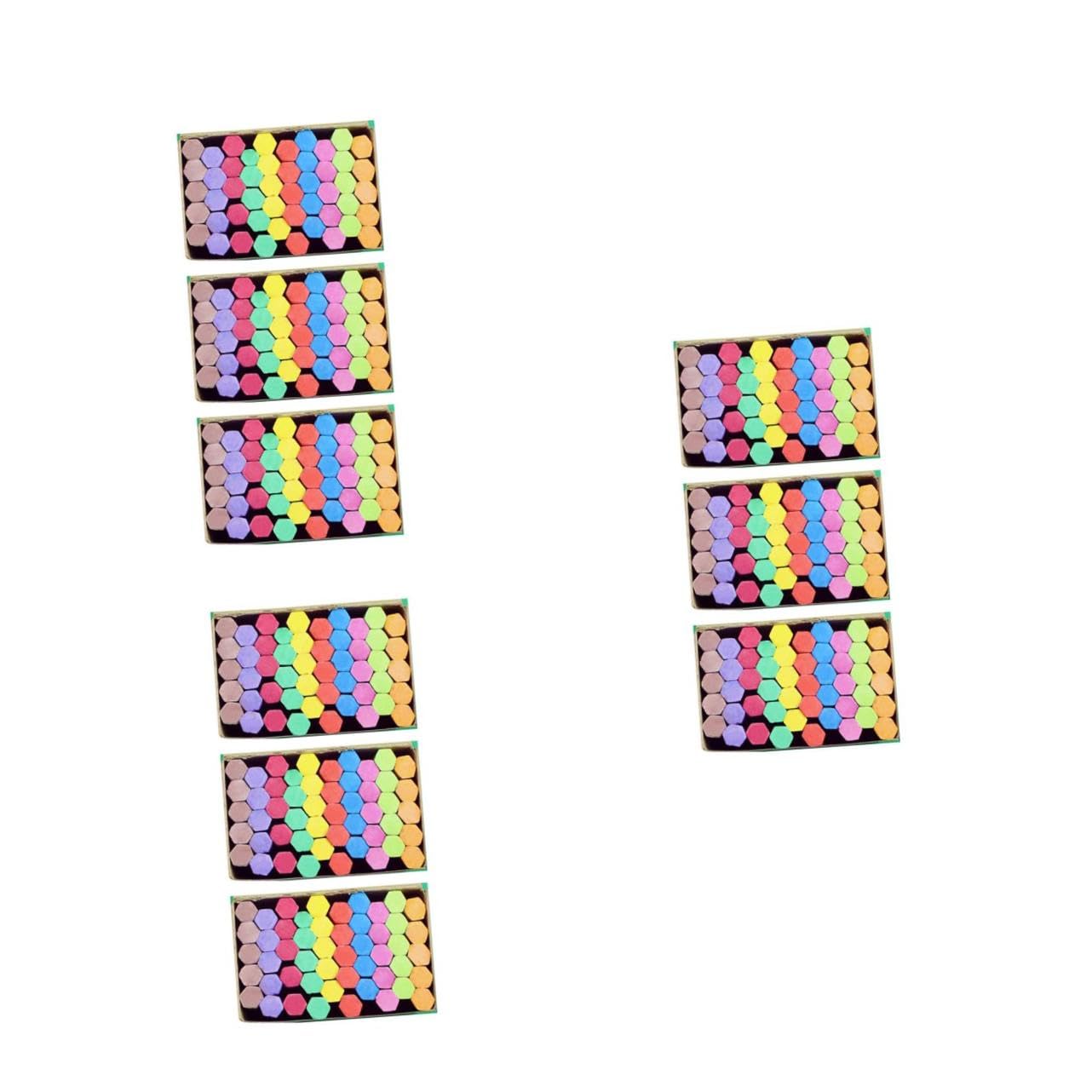 DOITOOL 3 Ensembles Boîtes De Craies Colorées Hexagonales Sans Poussière Pour École Et Maison Colorées 3 Boîtes*3
