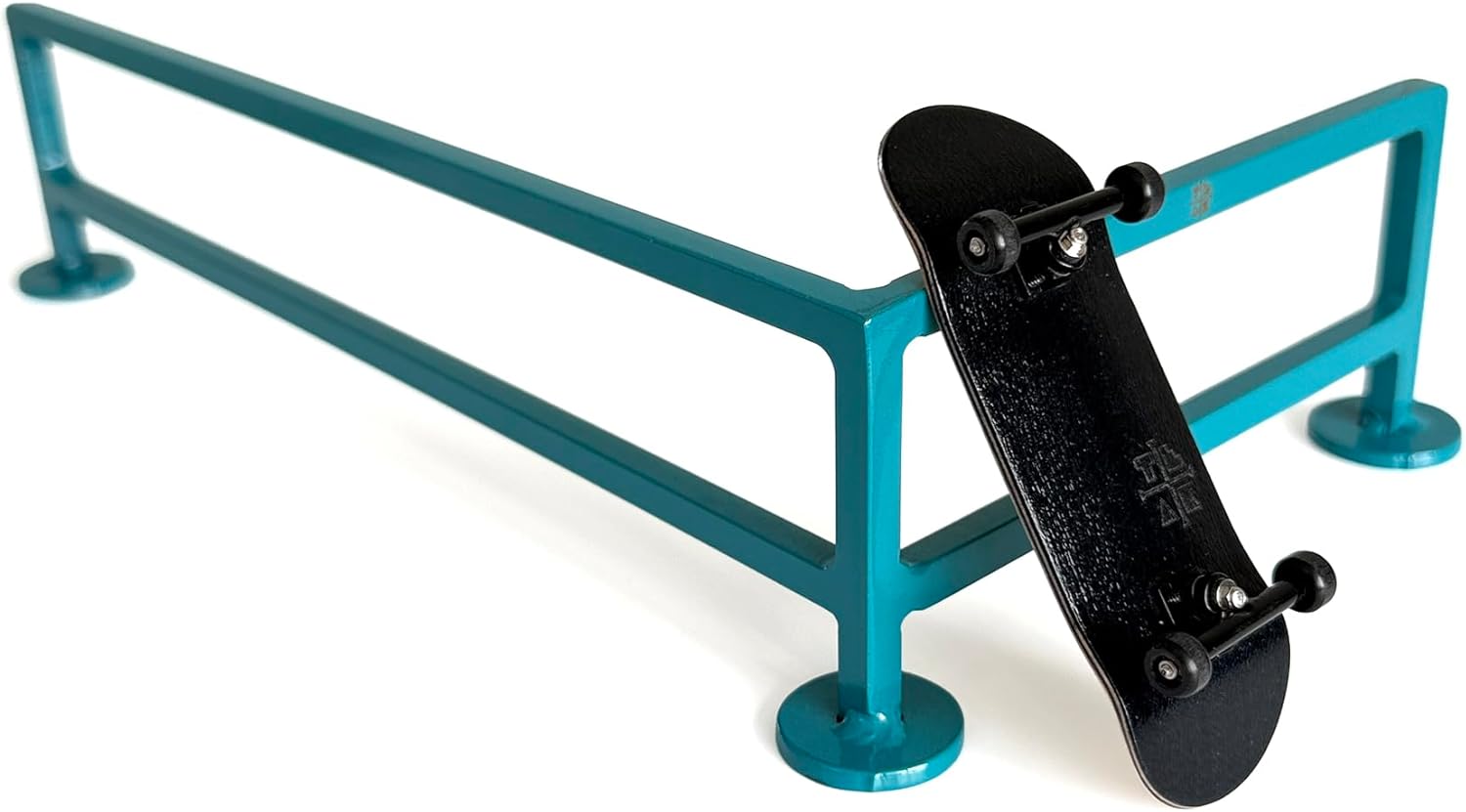 Teak Tuning L-Shaped Fingerboard Rail, 11" - Custom Designed and Made in USA - Premium Solid Steel Construction, Glossy Powder Coated Finish in Teak Teal