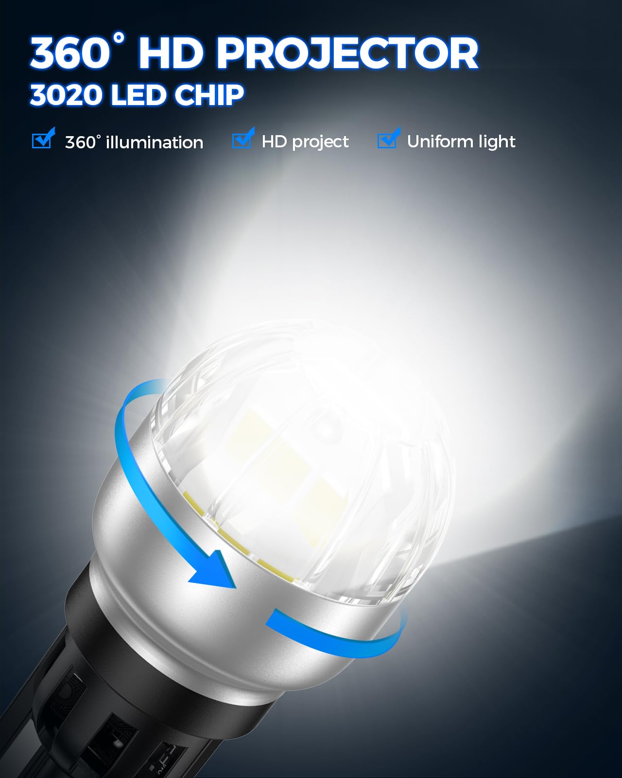 AUXITO 921 912 T15 2835 LED Reverse Backup Light Bulb Super - Foto 2