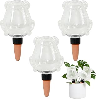 3 Pack Plant Self Watering Globes Top Fill for Indoor Plastic Water Bulbs Slow Release Terracotta 13oz Self Watering Planter Insert Automatic Drip Irrigation Water Spikes Stakes Devices System