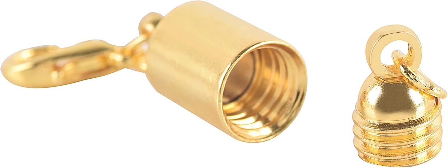 KONMAY 10 Sets Golden Screw-in Magnetic Necklace Clasps, Safety Magnetic Converter Clasps for Jewelry Making image 2