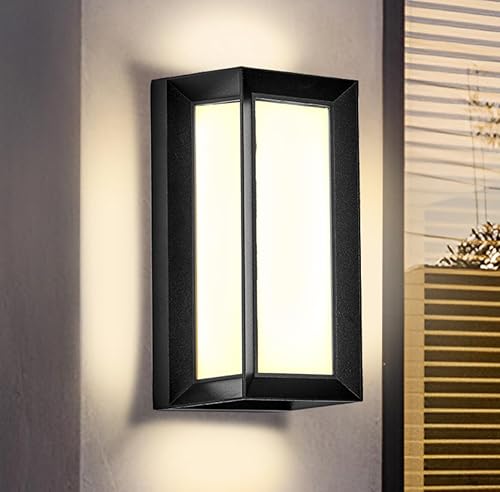 Miniatura 5 de Lámpara LED moderna de pared para porche de 18 W, exterior de iluminación blanca cálida de 3000 K, luces de aplique de doble cara antioxidantes,