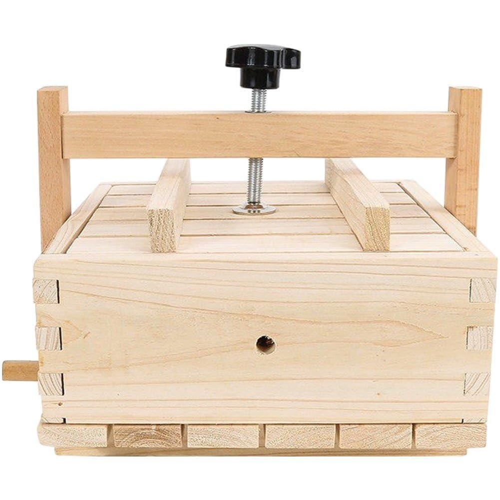 Presseur de tofu en bois artisanal kit traditionnel avec gaze de coton