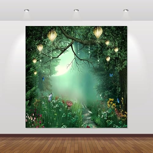 Spring Enchanted Forest Backdrop 10x10ft Garden Background