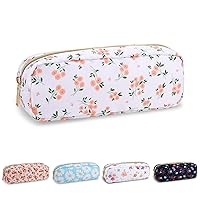 Vista 34 de Estuche pequeño para lápices y maquillaje para bolso, lindo estuche de lápices, bolsa de pinceles de maquillaje de nylon con cremallera, estuche