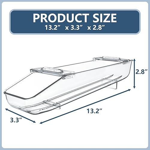 Miniatura 2 de CHANCETSUI Paquete de 2 contenedores de almacenamiento de huevos, soporte para huevos para refrigerador, caja de almacenamiento de huevos frescos de