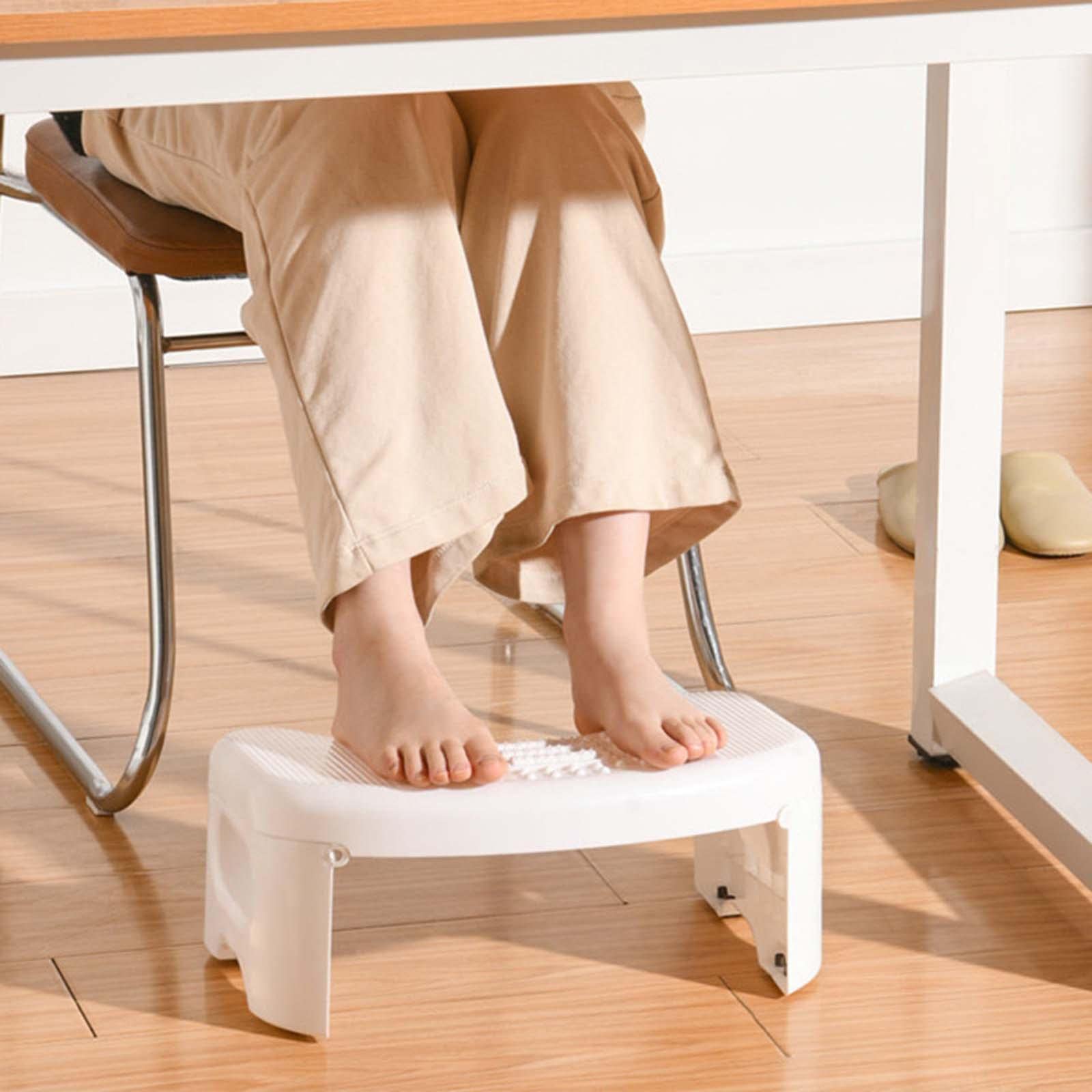 Taburete Plegable Baño Escalón Sanitario Portátil para Inodoro Taburete Movilidad Un Paso Plegable Accesorio de Plástico Práctico Material Res, Blanco, Individual