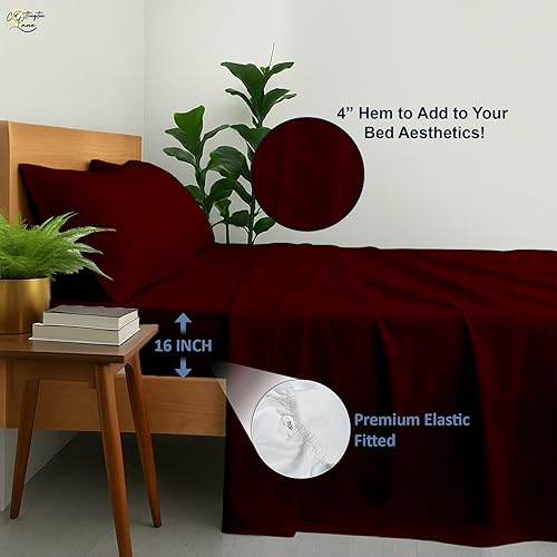 Miniatura 6 de Sábanas extralargas de algodón para dormitorio individual XL, sábanas de algodón tamaño individual XL, sábanas de cama individual XL, bolsillo