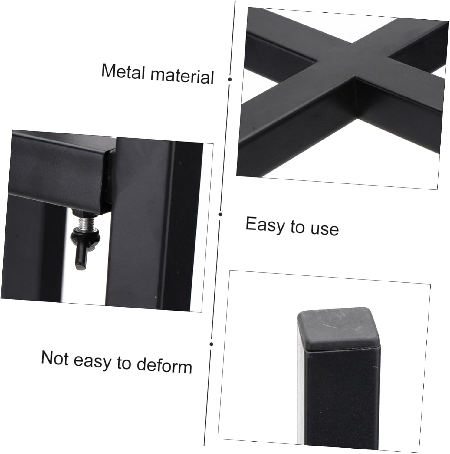 Potted Plants Rack Four-legged Flower Stand Cross-shaped Storage Shelf Flower Pot Holder and Durable Plant Stand