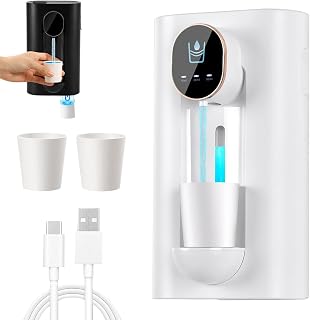 Generic My Bar Shot Station Mini Dispenser, Liquor Dispenser For Home Bar, Barista Alcohol Machine Wall Mount 3-Mode Liquor Dispenser With 2 Magnetic Cups (White)