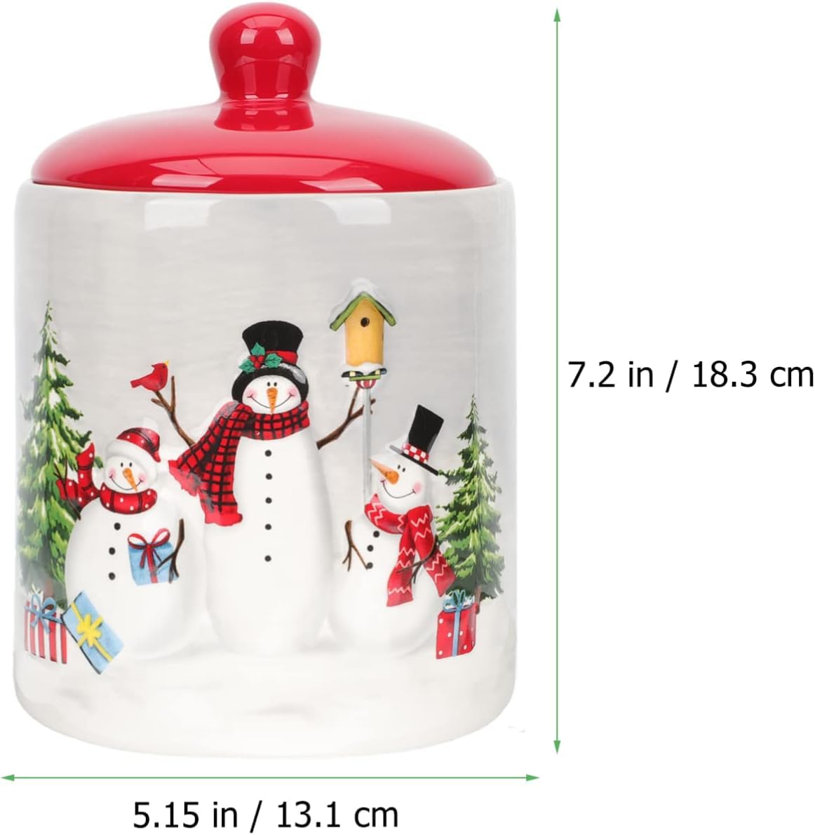 Amazon｜クリスマスセラミッククッキージャースノーマンキャニスター