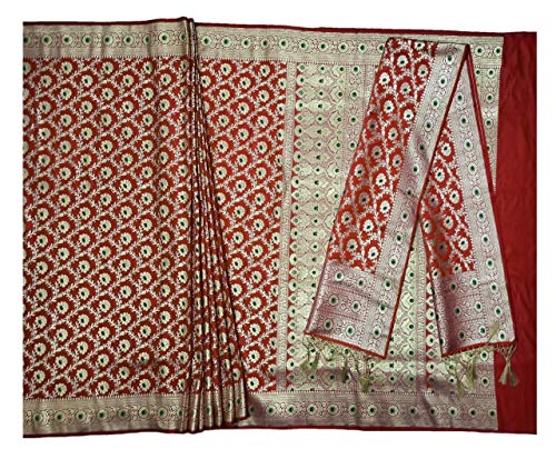 Kashiya green banarasi silk saree – image 2