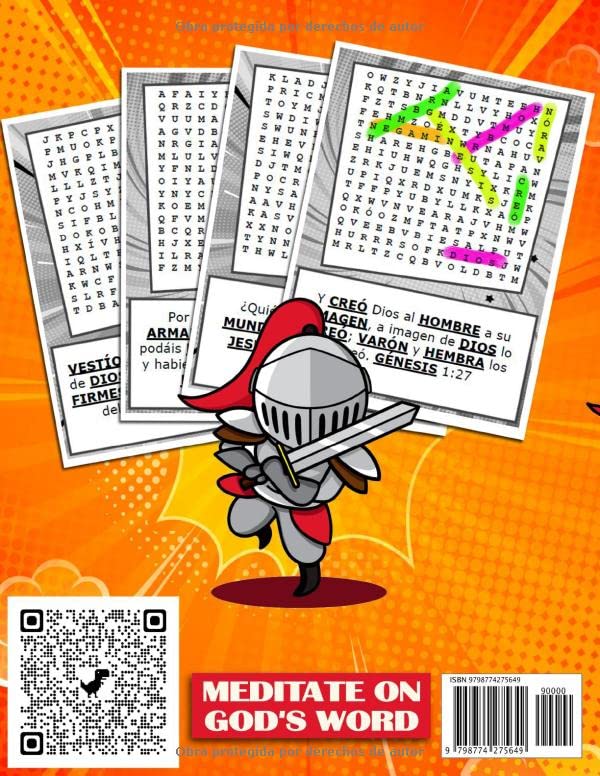 Miniatura 2 de Biblia para niños en Sopa de Letras 100 Actividades Cristianas Armadura de Dios (Spanish Edition)