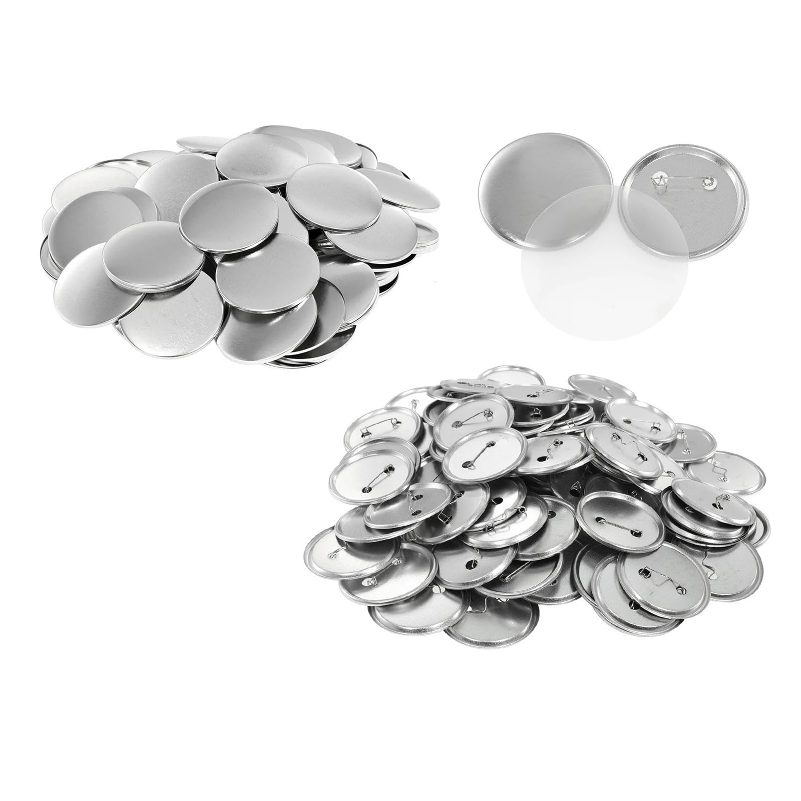 100 zestawów pustych części do maszyny produkcji przypinek 25/32/37/44/58 mm Materiały ​​produkcji DIY Części maszyn Wszechstronność dla rzemiosła