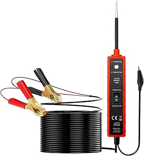 ZKTOOL Power Circuit Probe, Automotive Electrical System Tester DC 6-24V, Car Circuit Tester, Short Circuit Tester, Voltage Tester, Polarity Identify, Test Light, Component Activation