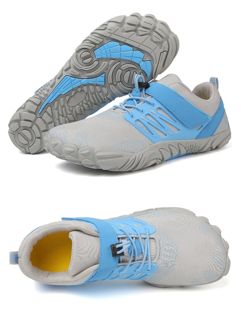 Barfußschuhe Herren Barfussschuhe Damen Barfuss Schuhe Zehenschuhe Outdoor Fitnessschuhe rutschfest Traillaufschuhe Barefoot Shoes Mit Zero-Drop Solhe,Gr.35-46 EU