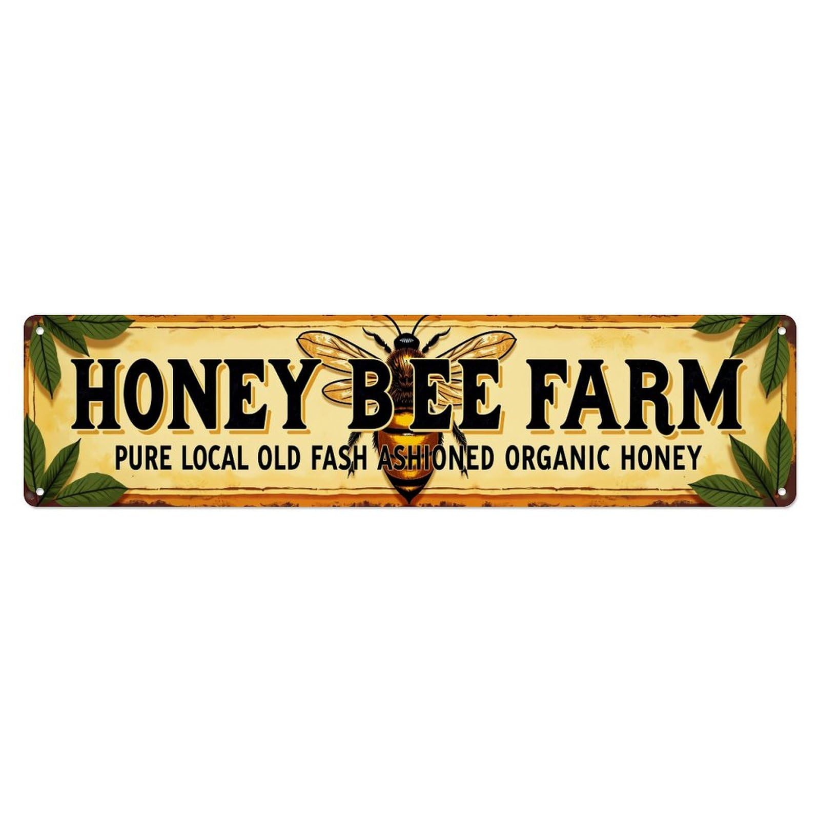 Honey Bee Farm Sign Metal Tin Sign Plaque