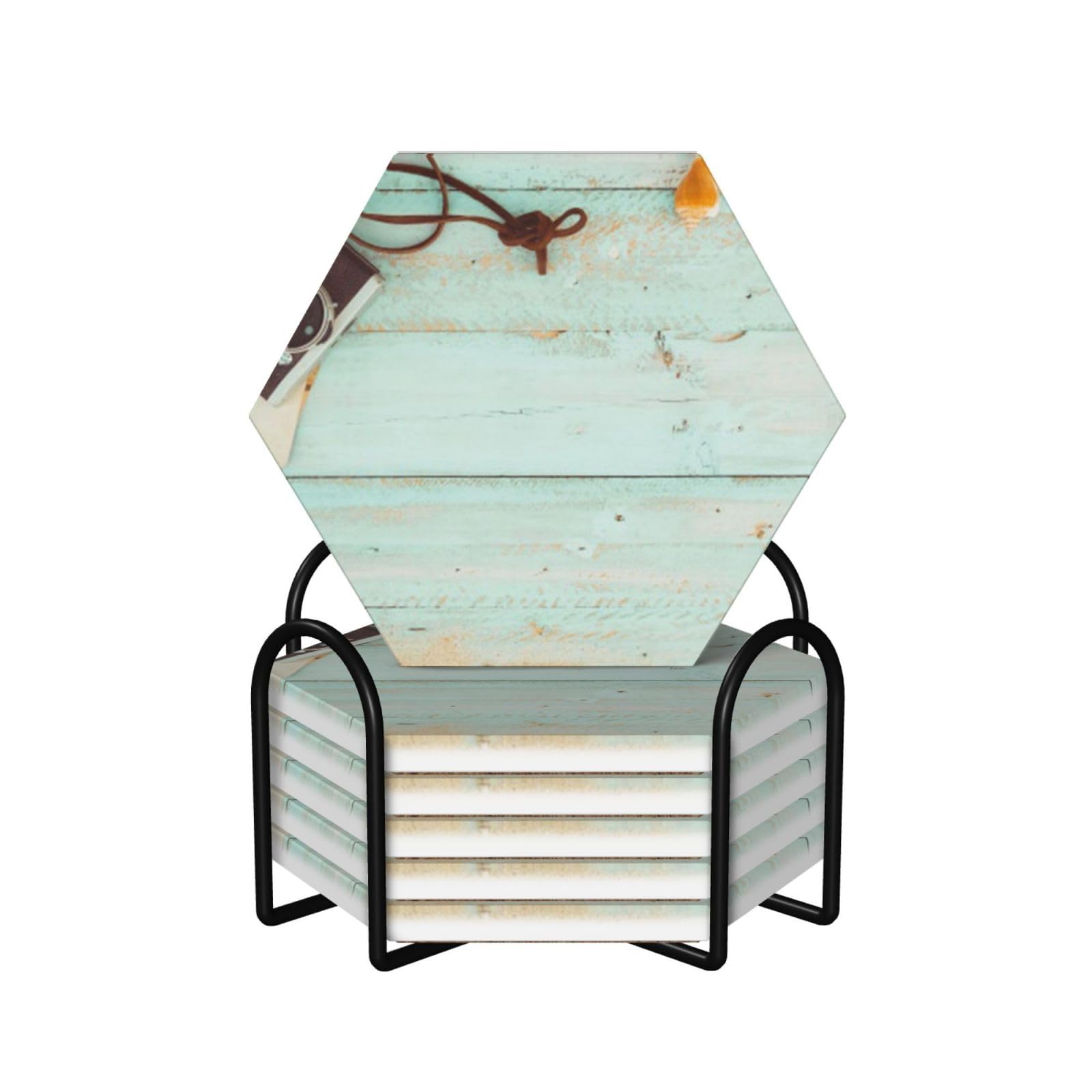 Dessous de verre en céramique fond d'été pour table basse de salon