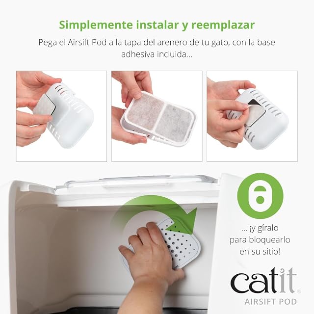 Foto 5 de 6 de Catit Soporte y Almohadilla Reductora de Olores de Areneros para Gatos Airsift Pod