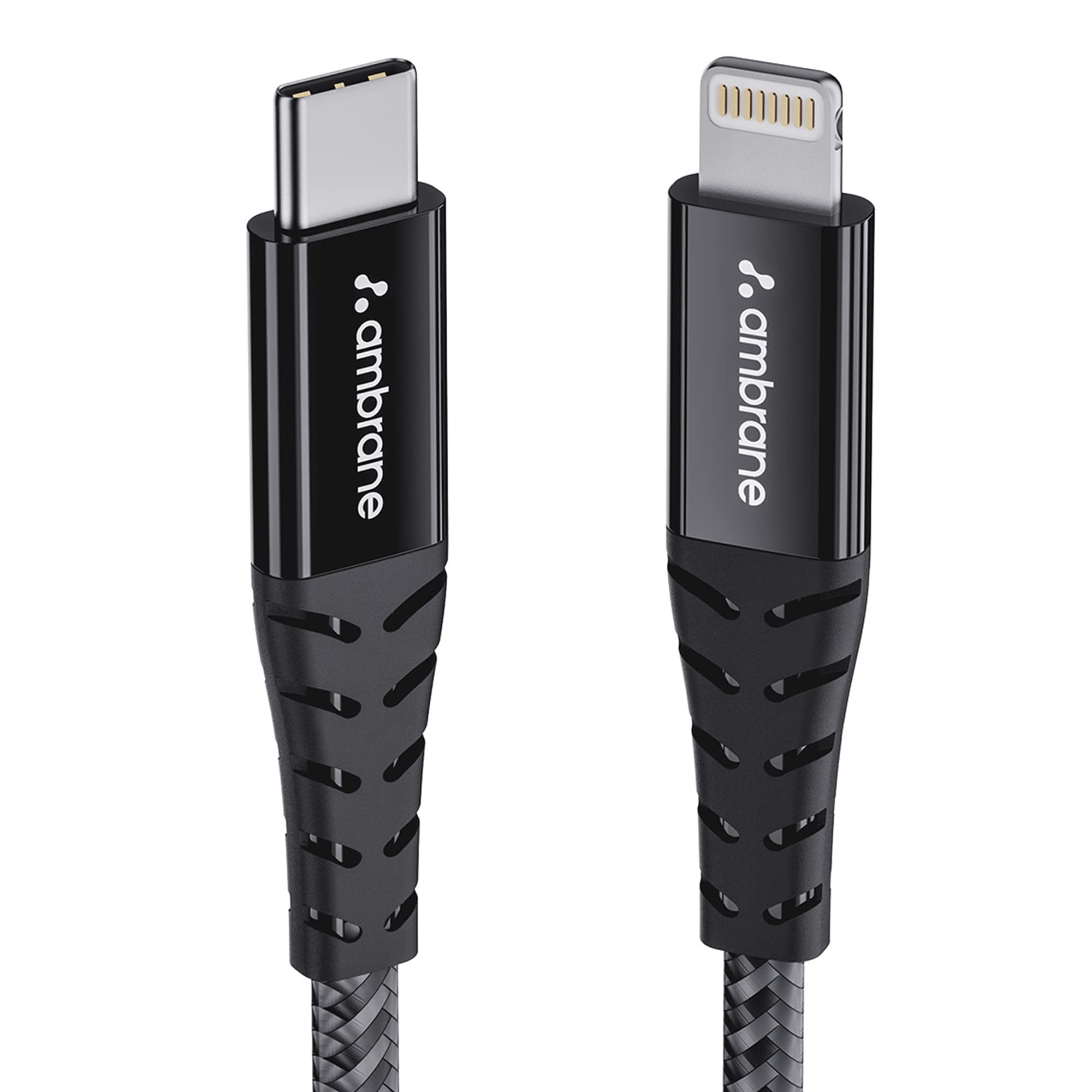 Type-c to Lightning Cable, 22.5w Fast Charging, 480mbps Data Sync Cable Compatible with iPhone, Ipad, MacBook, iMac, Airpods, 1.25m (Abtl-125 Black)