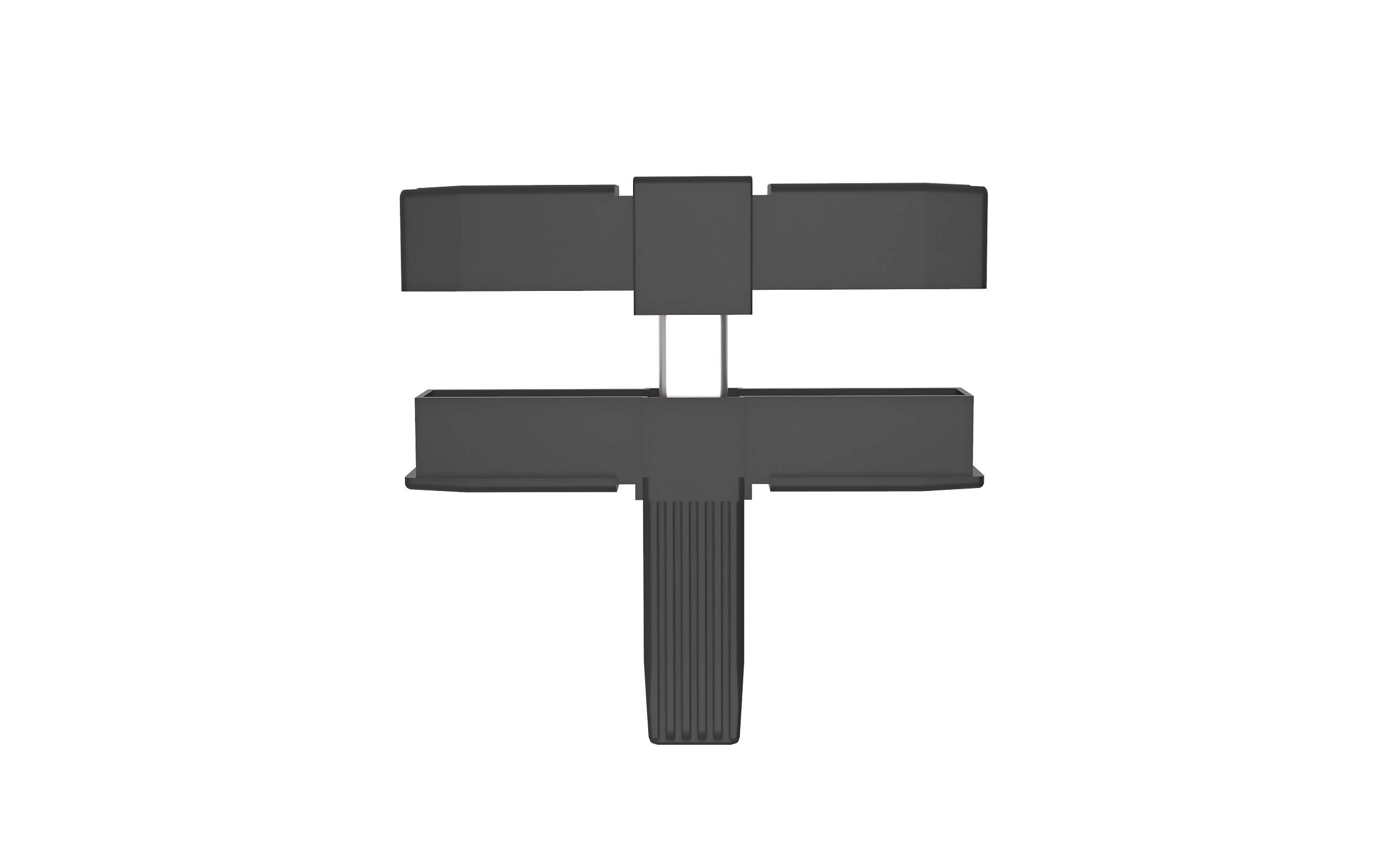 Conectores para tubos cuadrados (en T) - 2 unidades / 30,00 x 30,00 (mm) (Con ALMA de Acero)