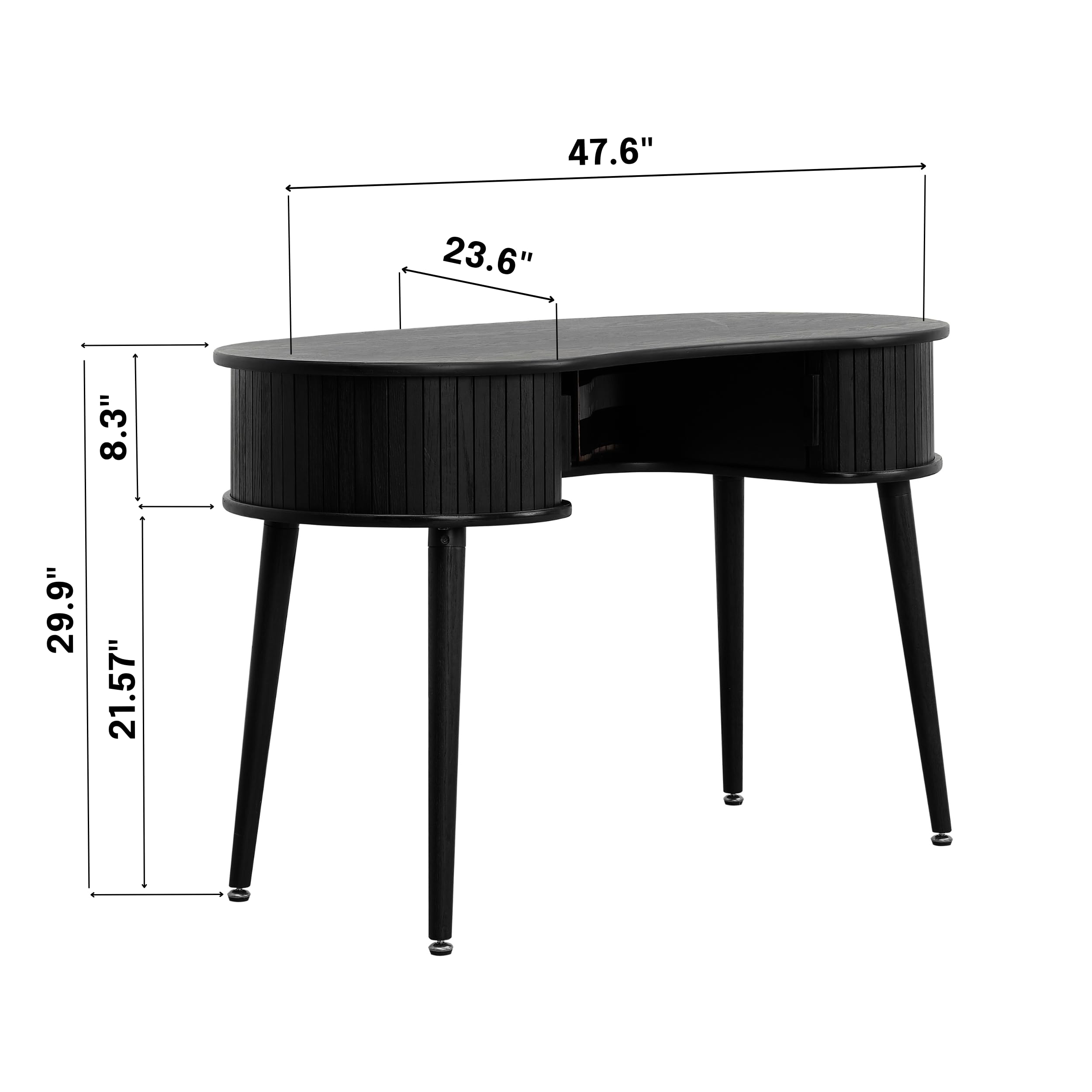 Amazon.com: NTC Ripple Desk, Modern Wooden Writing Desk with Two