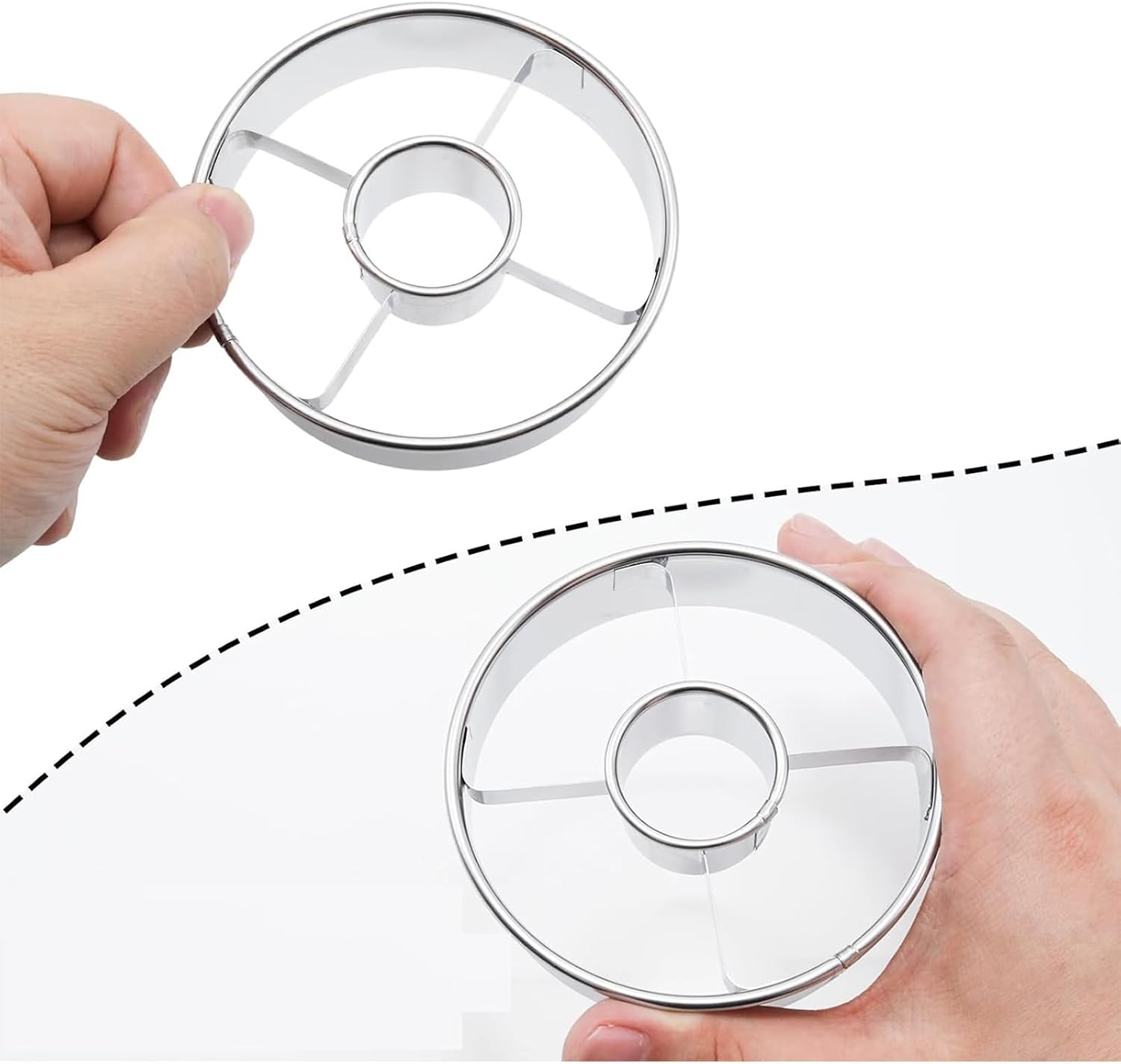 2PCS Heavy Duty Dessert Cutter for Homemade, Silver image 5