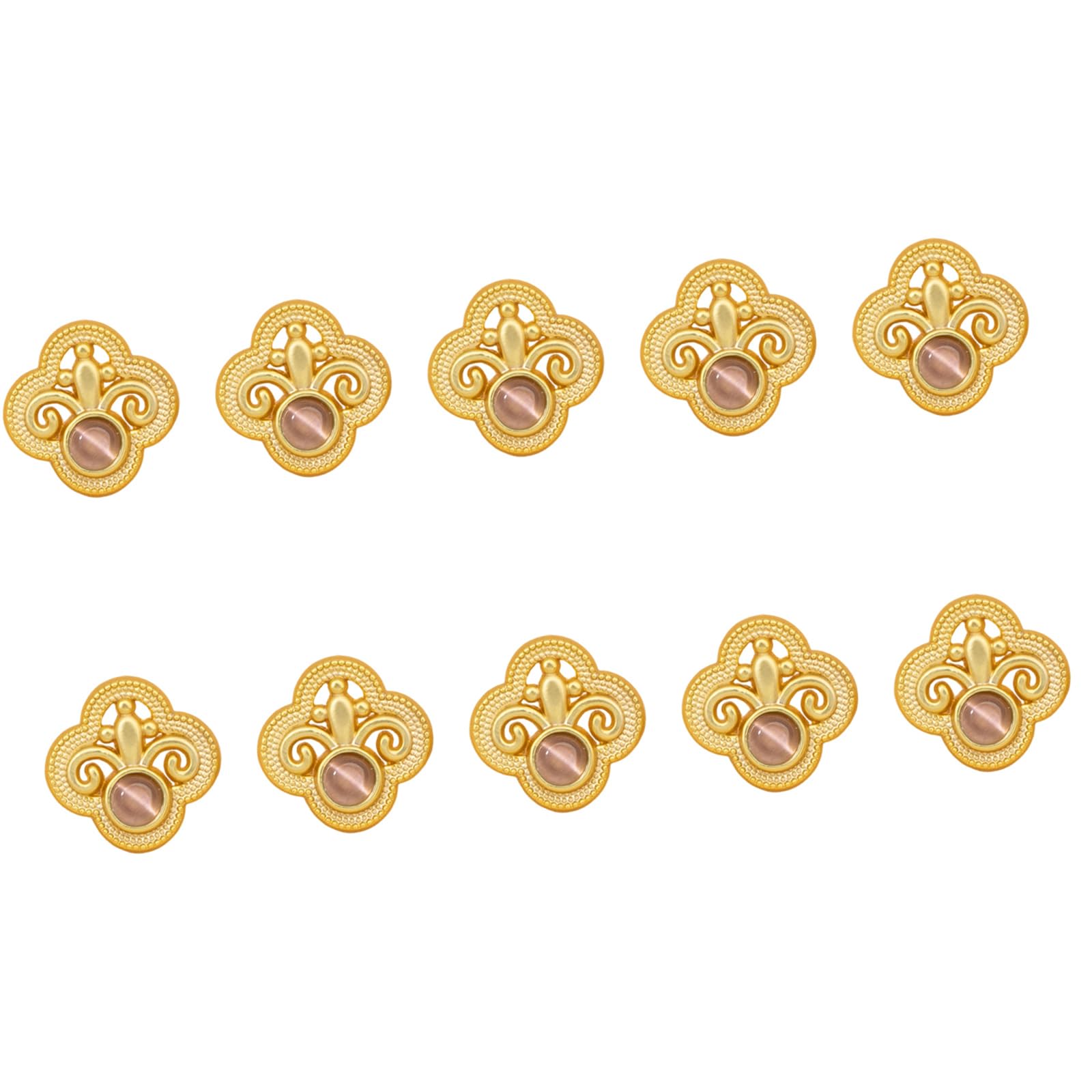 Buxuaaaa 10Pcs Retro Zn Alloy Decorative Button Engraving Pattern Buttons for Garments Traditional Sewing Supplies Traditional Festival Garment Buttons