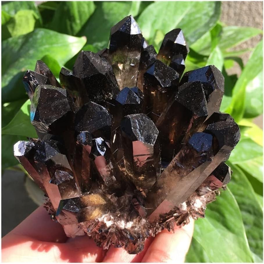 Quartz Decoration Natural Tea Crystal Cluster Original Stone Mineral Specimen eliminating Purification and Purification Home Decoration (Size : 500-600g)